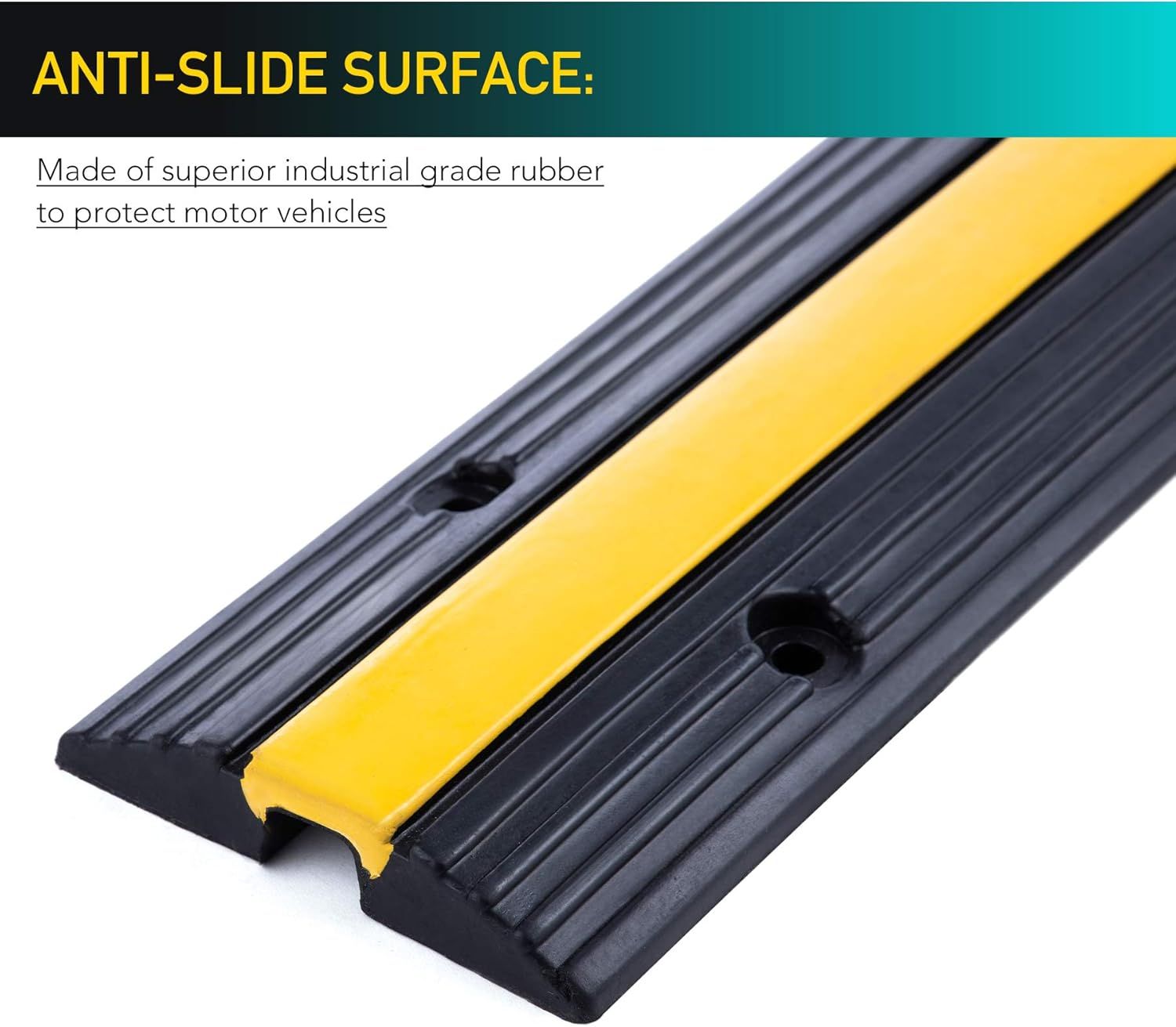Floor Cable Protector 99x15cm Rubber Cover
