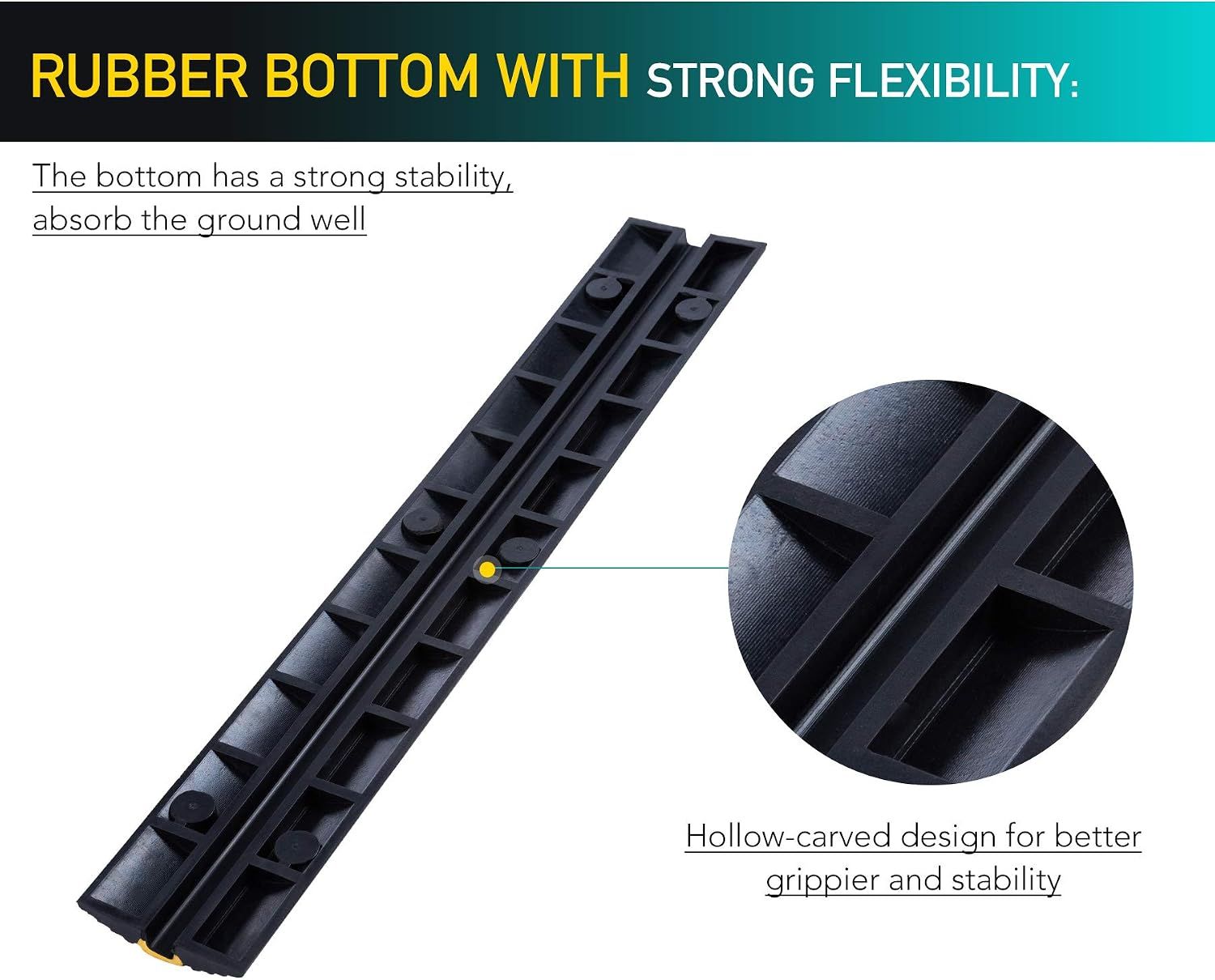 Floor Cable Protector 99x15cm Rubber Cover