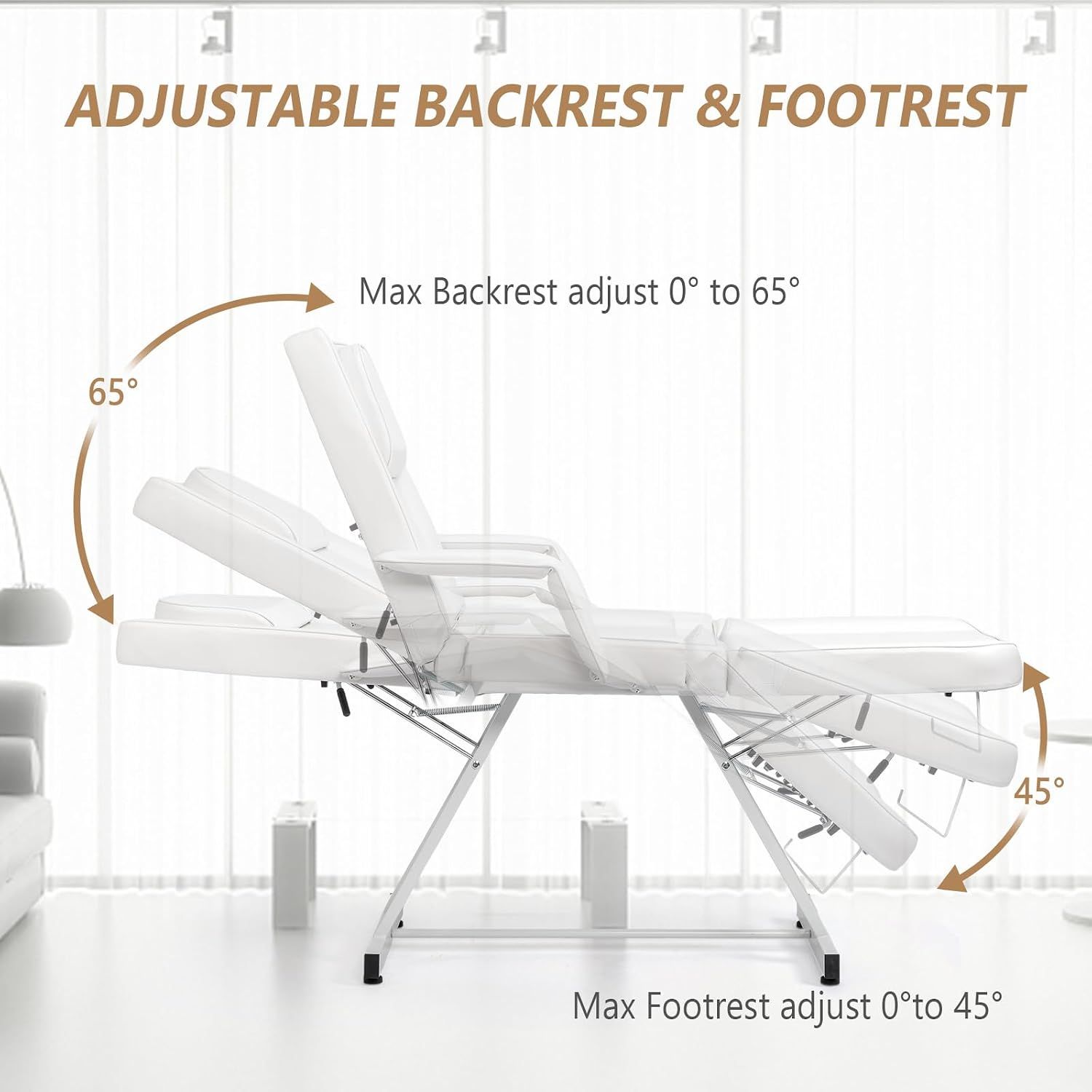 Professional Beauty &amp; Massage Bed with Rolling Stool