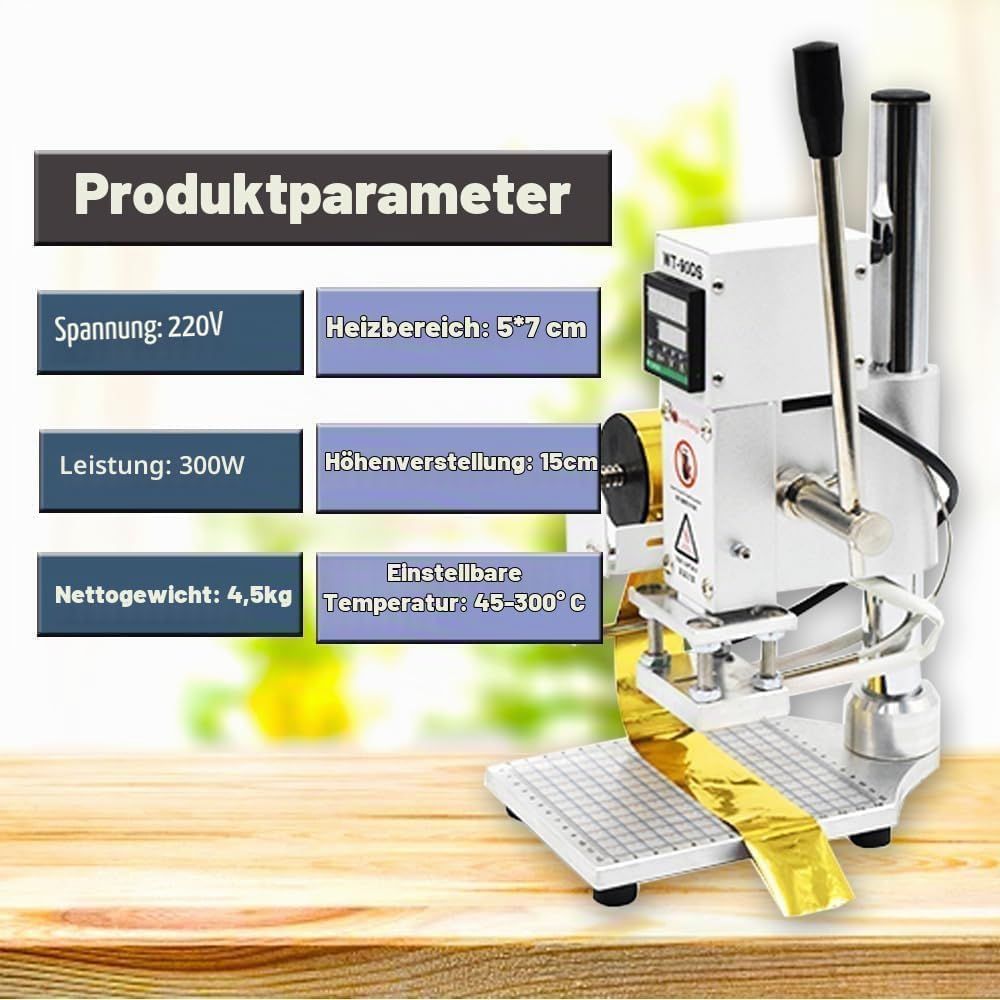 Hot Foil Embossing Machine 5x7cm 300W
