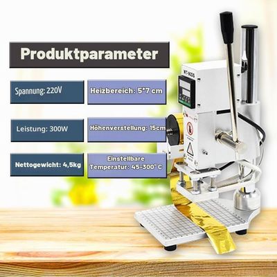 Hot Foil Embossing Machine 5x7cm 300W