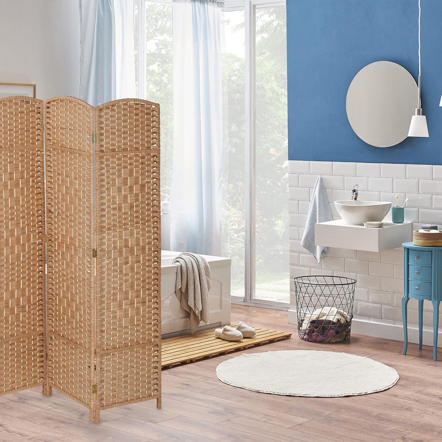 6 Panel Folding Room Divider 170x241cm