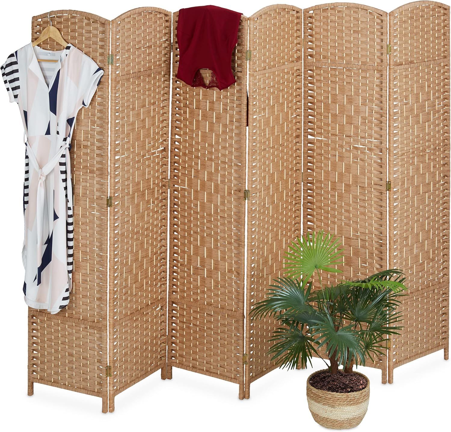 6 Panel Folding Room Divider 170x241cm
