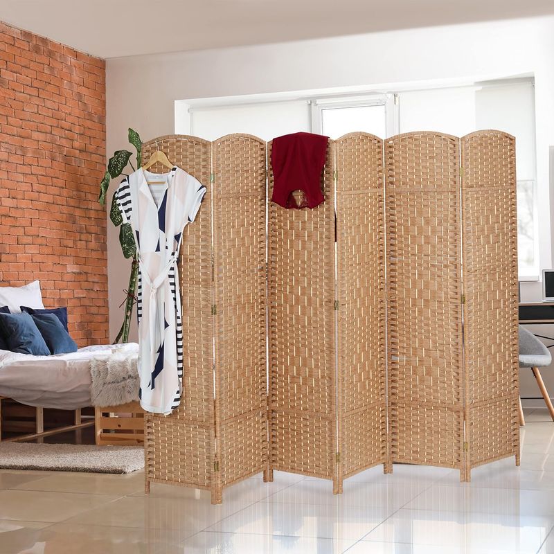 6 Panel Folding Room Divider 170x241cm