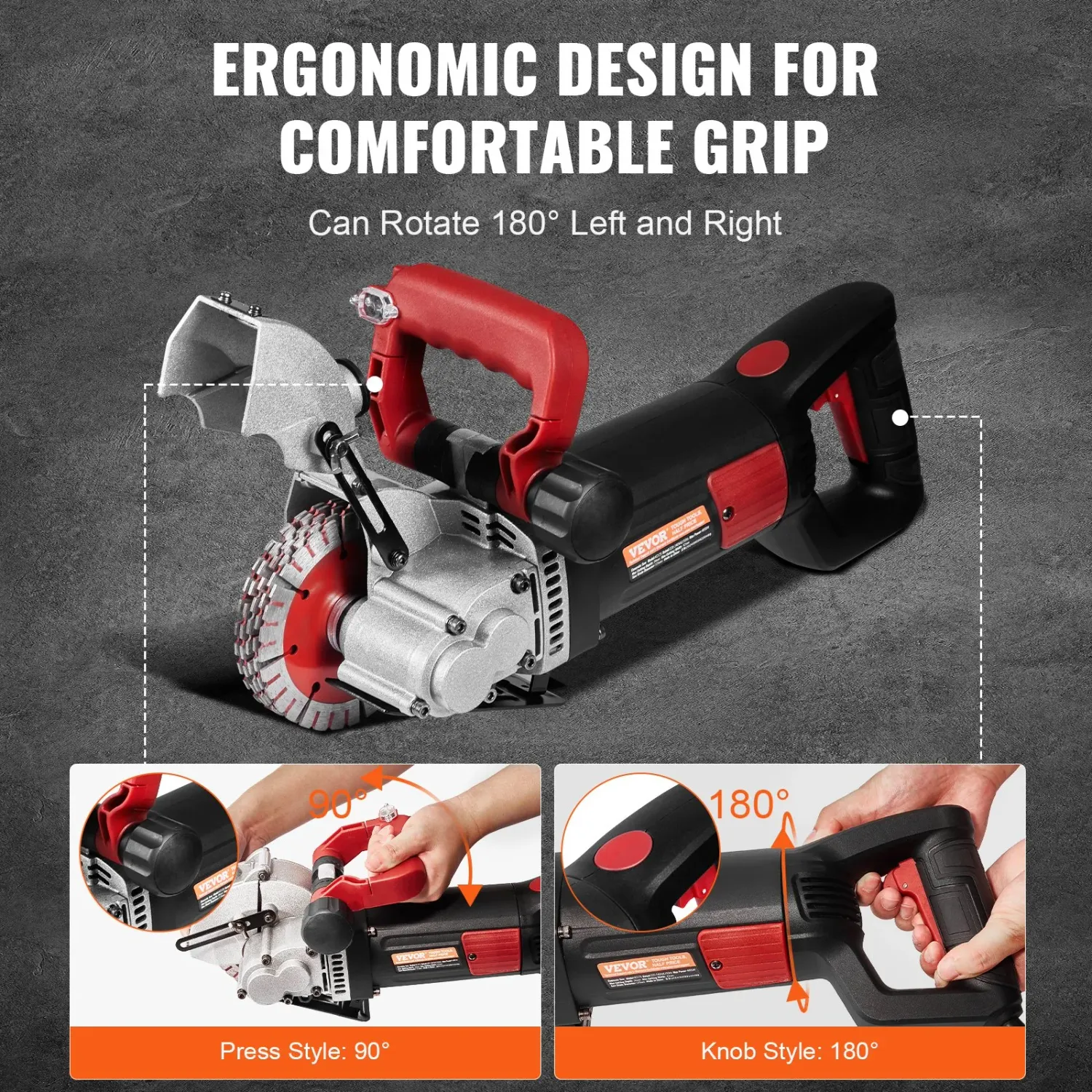 Saw Blades for 2500W Electric Wall Chaser – 160mm Blade, Adjustable Cutting Depth &amp; Laser Guide