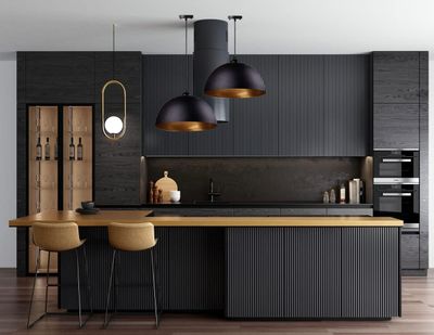 2 Pack Black Metal Lampshades Ø30cm E27 Ceiling Pendant Light Shades
