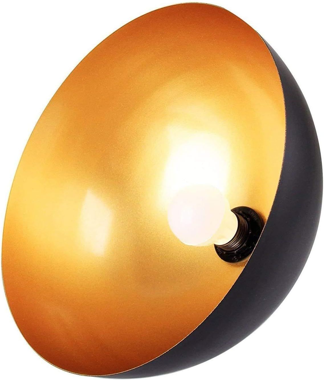 2 Pack Black Metal Lampshades Ø30cm E27 Ceiling Pendant Light Shades