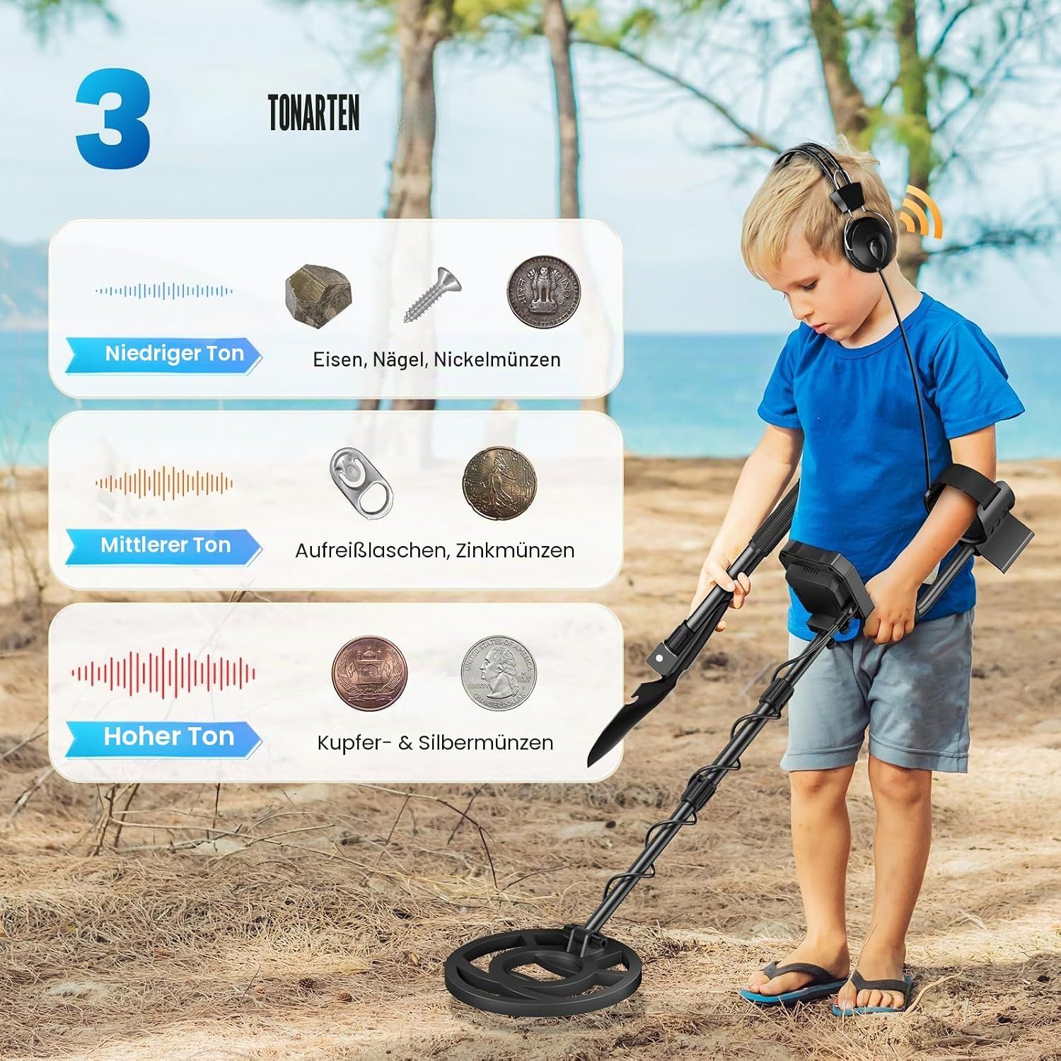 Professional Metal Detector 5 Modes Waterproof