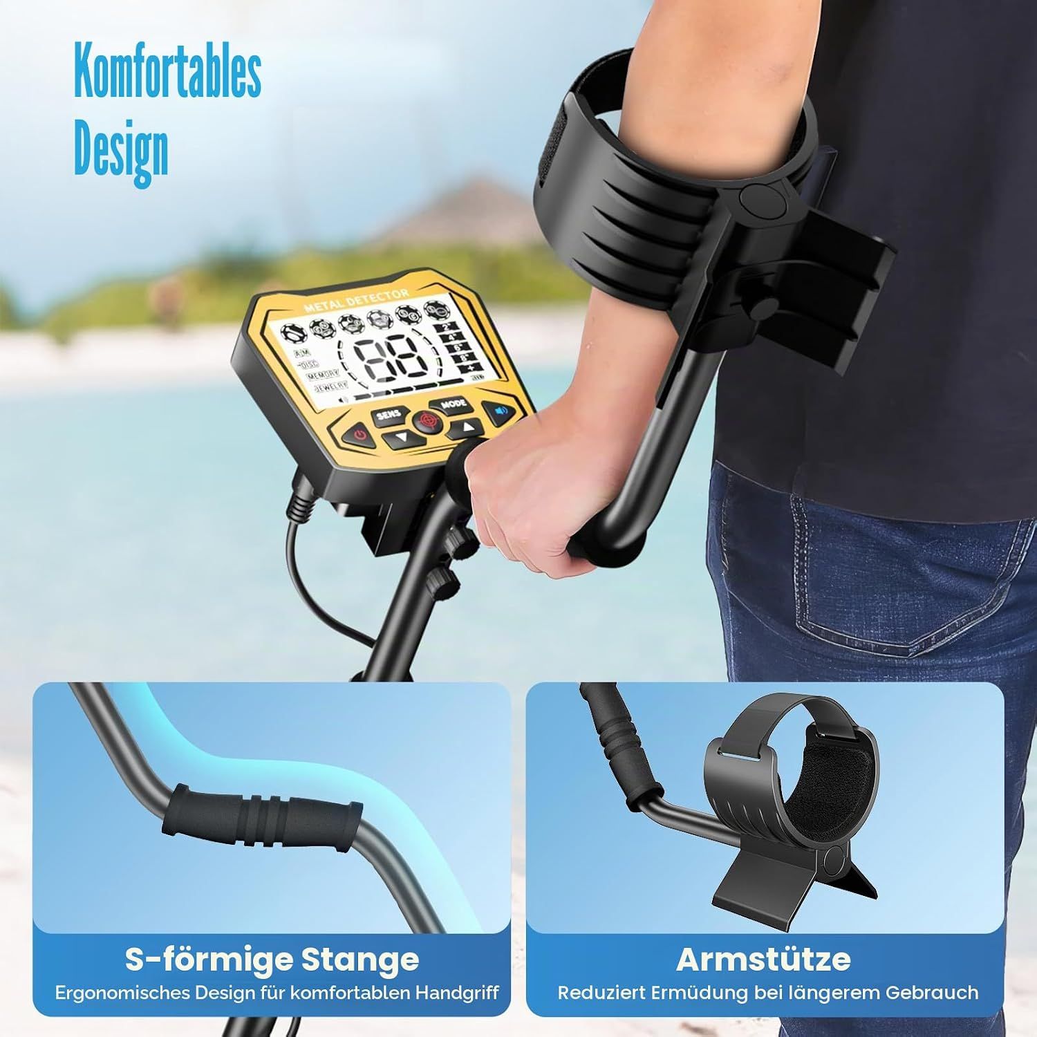 Professional Metal Detector 5 Modes Waterproof