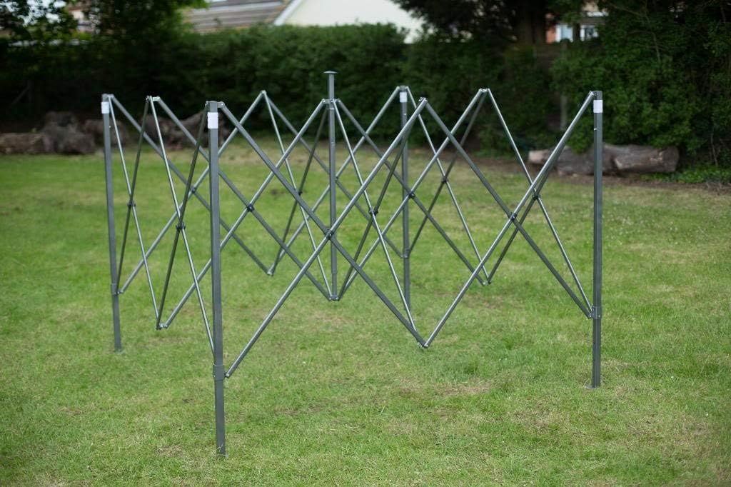 3x3m Heavy Duty Pop Up Gazebo Waterproof Black with Carry Bag &amp; Weights