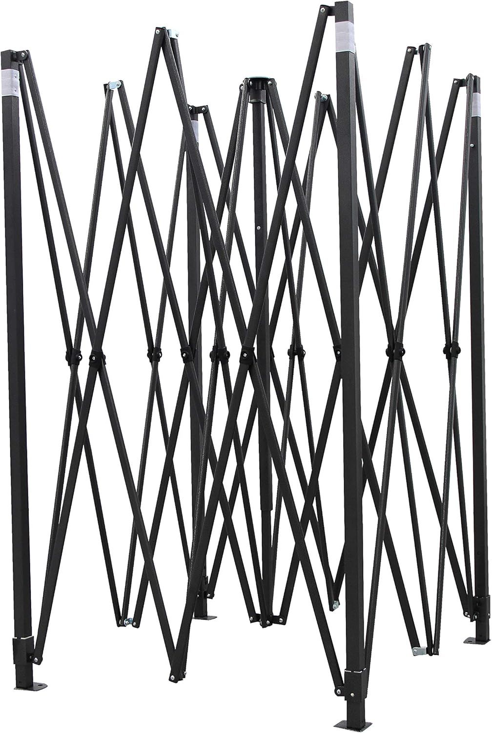 3x3m Heavy Duty Pop Up Gazebo Waterproof Black with Carry Bag &amp; Weights