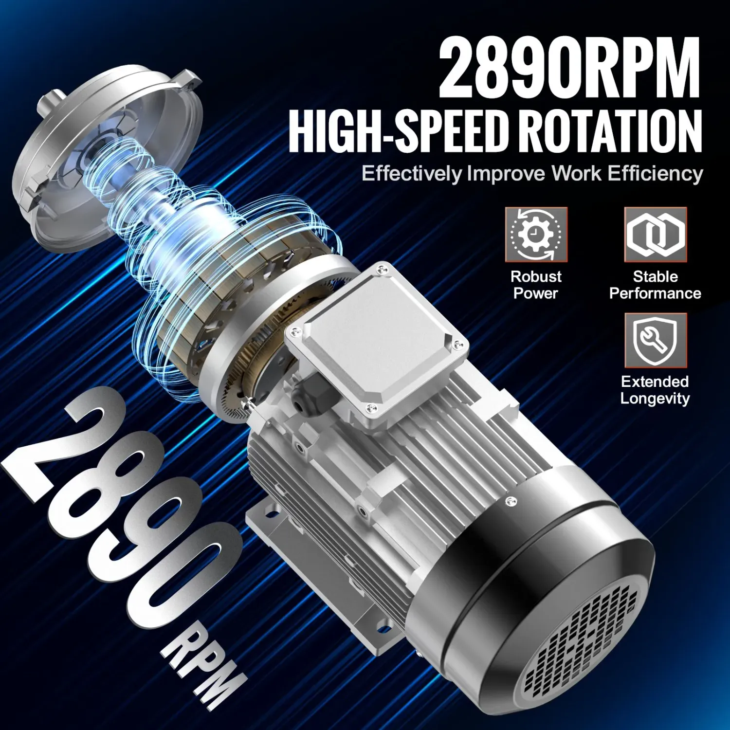 Premium 2.2kW 3-Phase Electric Motor – 3HP, 400V, 2890 RPM, B3 Frame, 90L