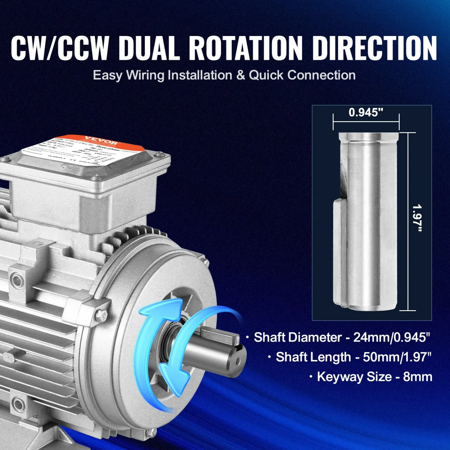 Premium 2.2kW 3-Phase Electric Motor – 3HP, 400V, 2890 RPM, B3 Frame, 90L
