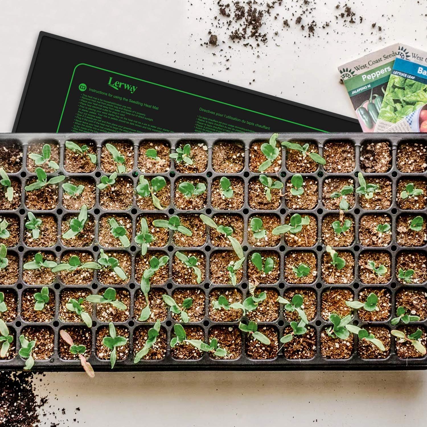 Seedling 30W Heating Mat – 52 × 25 cm Plant Propagation &amp; Terrarium Heat Pad