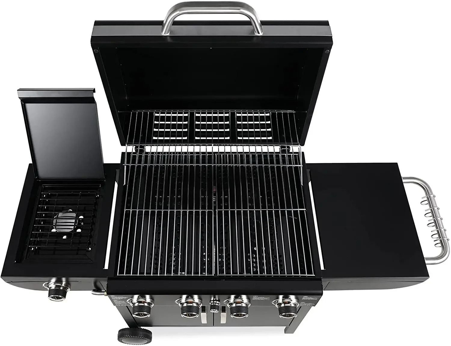 Gas BBQ Grill Cart with Thermometer and Ignition