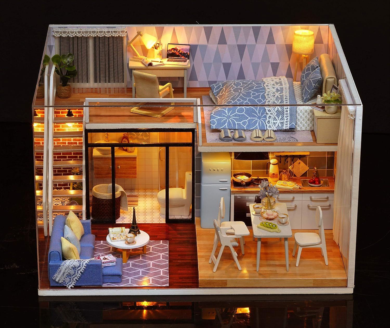 Doll House Wooden – Classic Wooden Doll Houses for Children, Imaginative Play and Creative Fun
