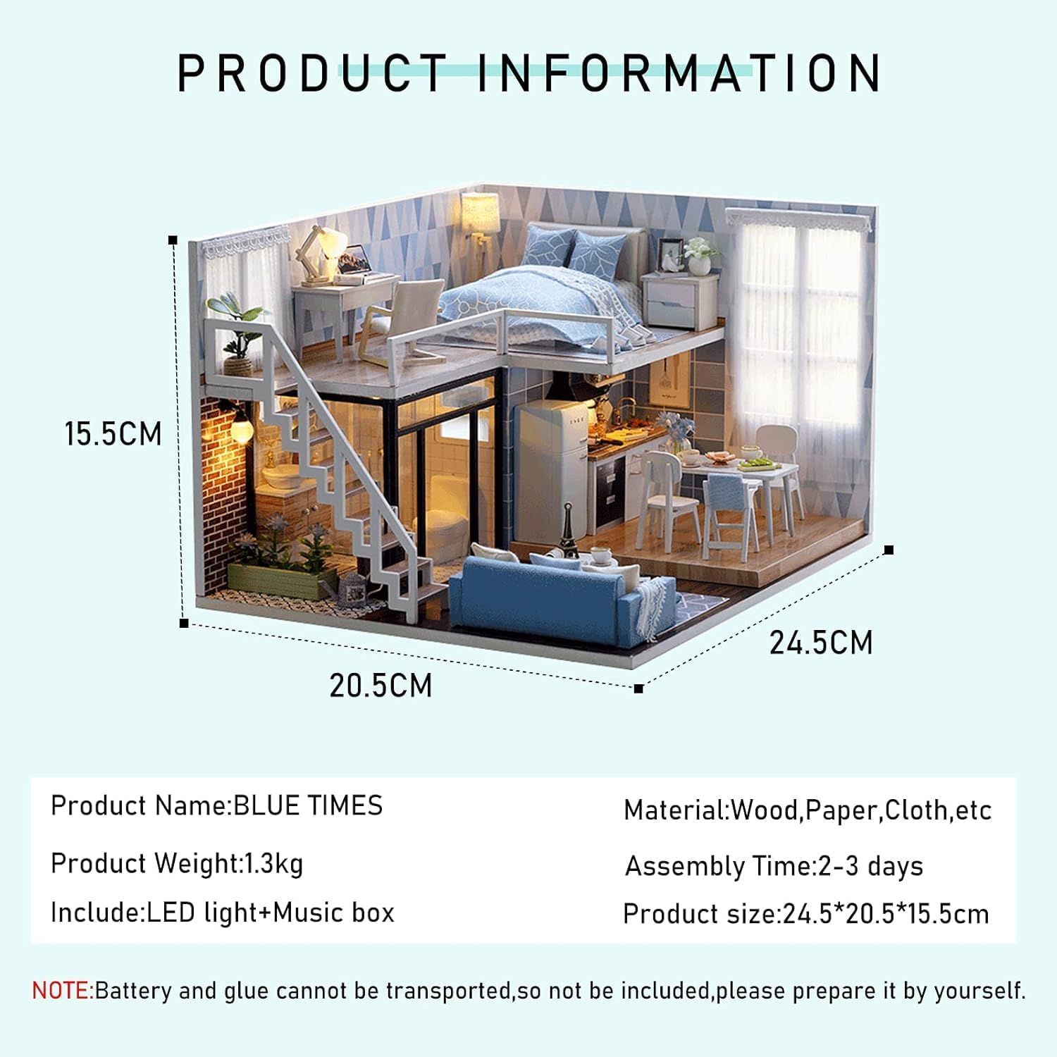 Doll House Wooden – Classic Wooden Doll Houses for Children, Imaginative Play and Creative Fun