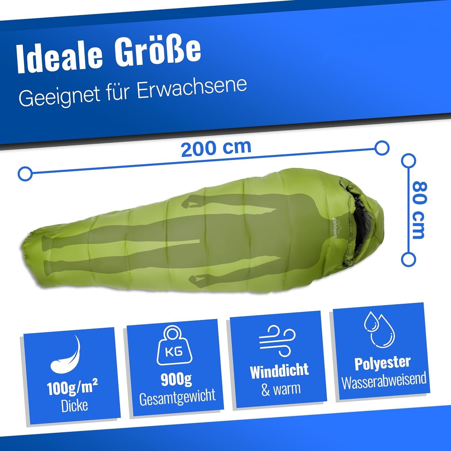 Ultralight Sleeping Bag 4 Seasons -20°C to 15°C