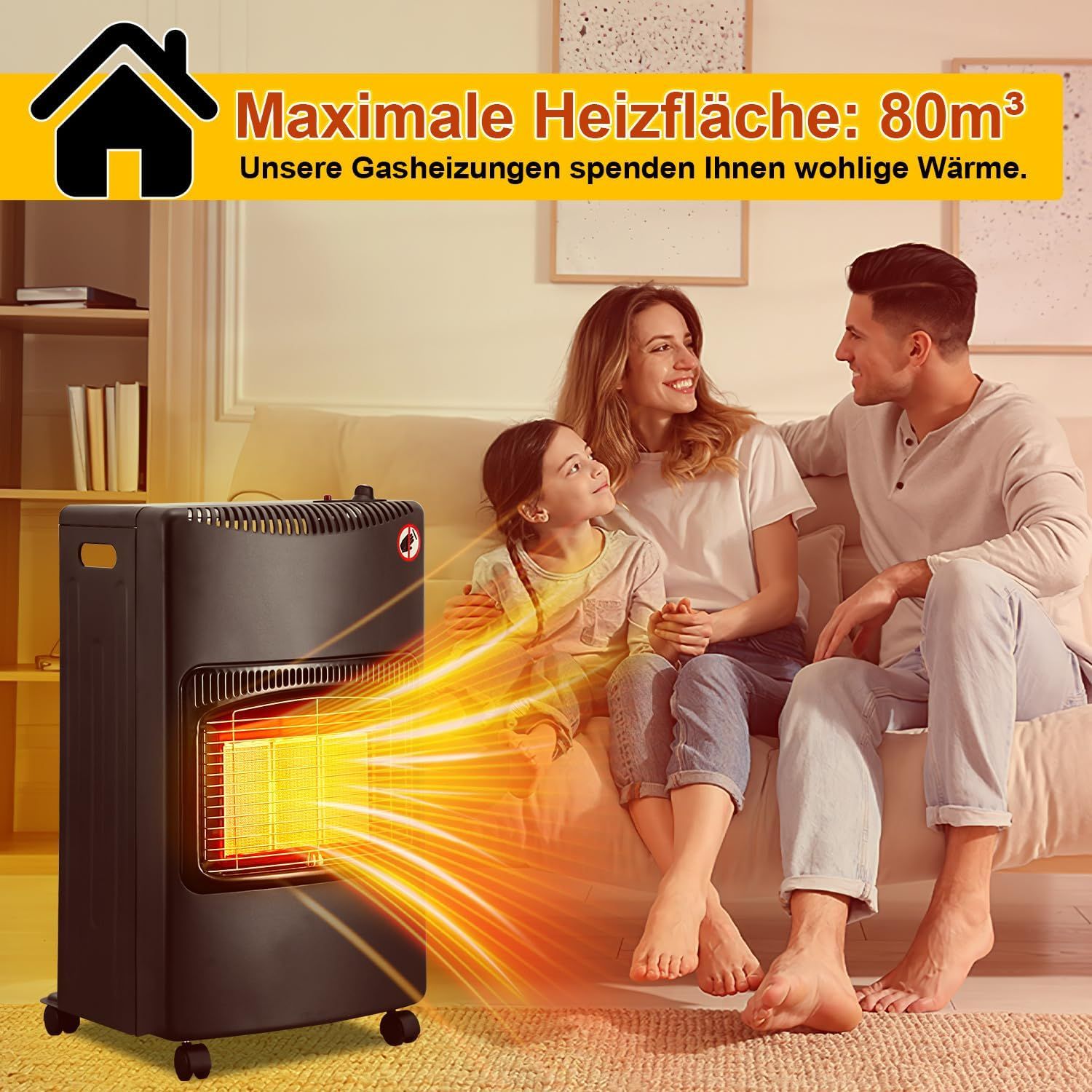 Portable Folding LPG Gas Heater 4200W