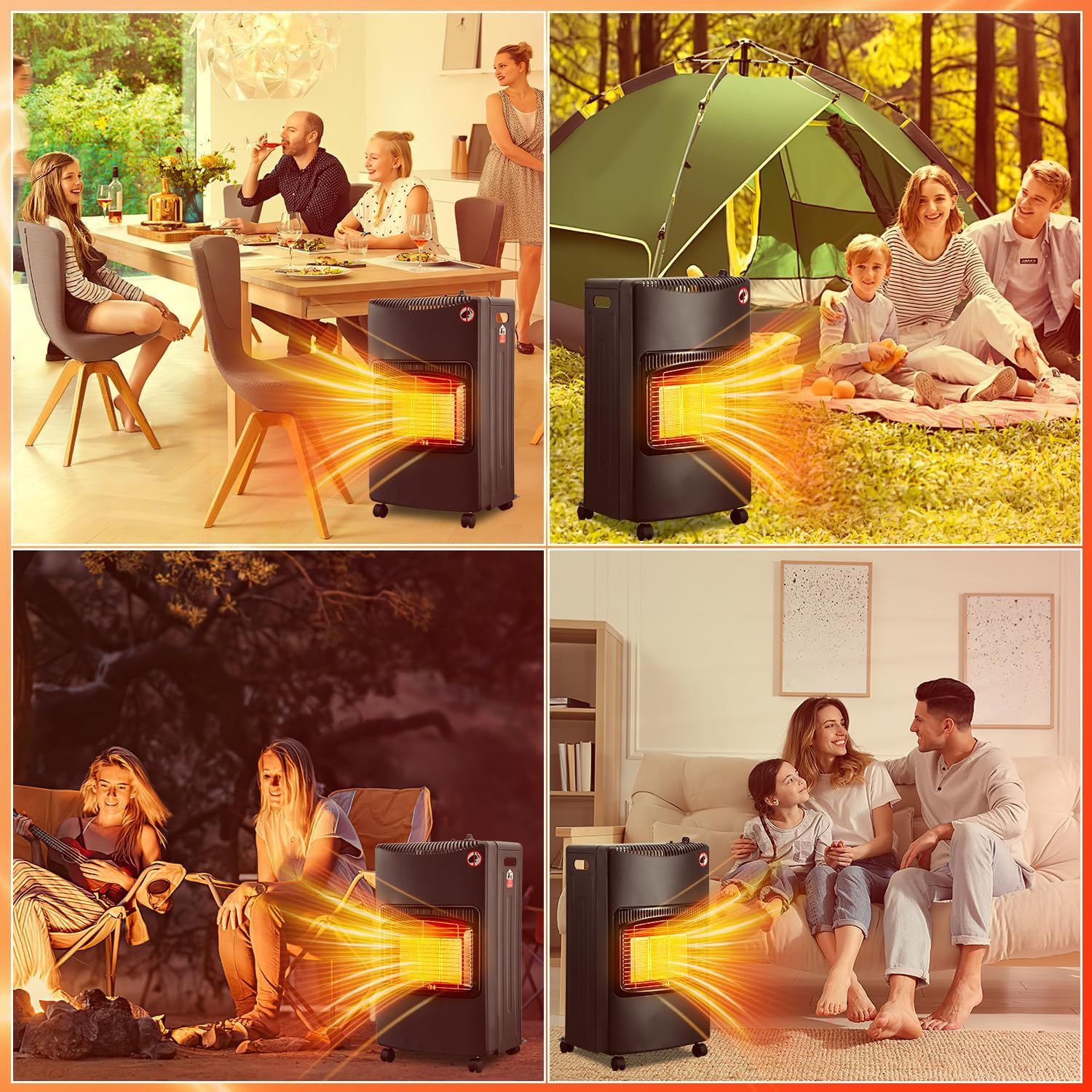 Portable Folding LPG Gas Heater 4200W