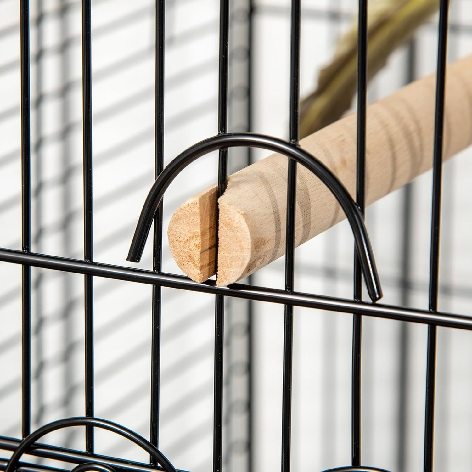 Large Metal Bird Cage Aviary 51x51x137cm with Stand Wheels &amp; Feeding Station