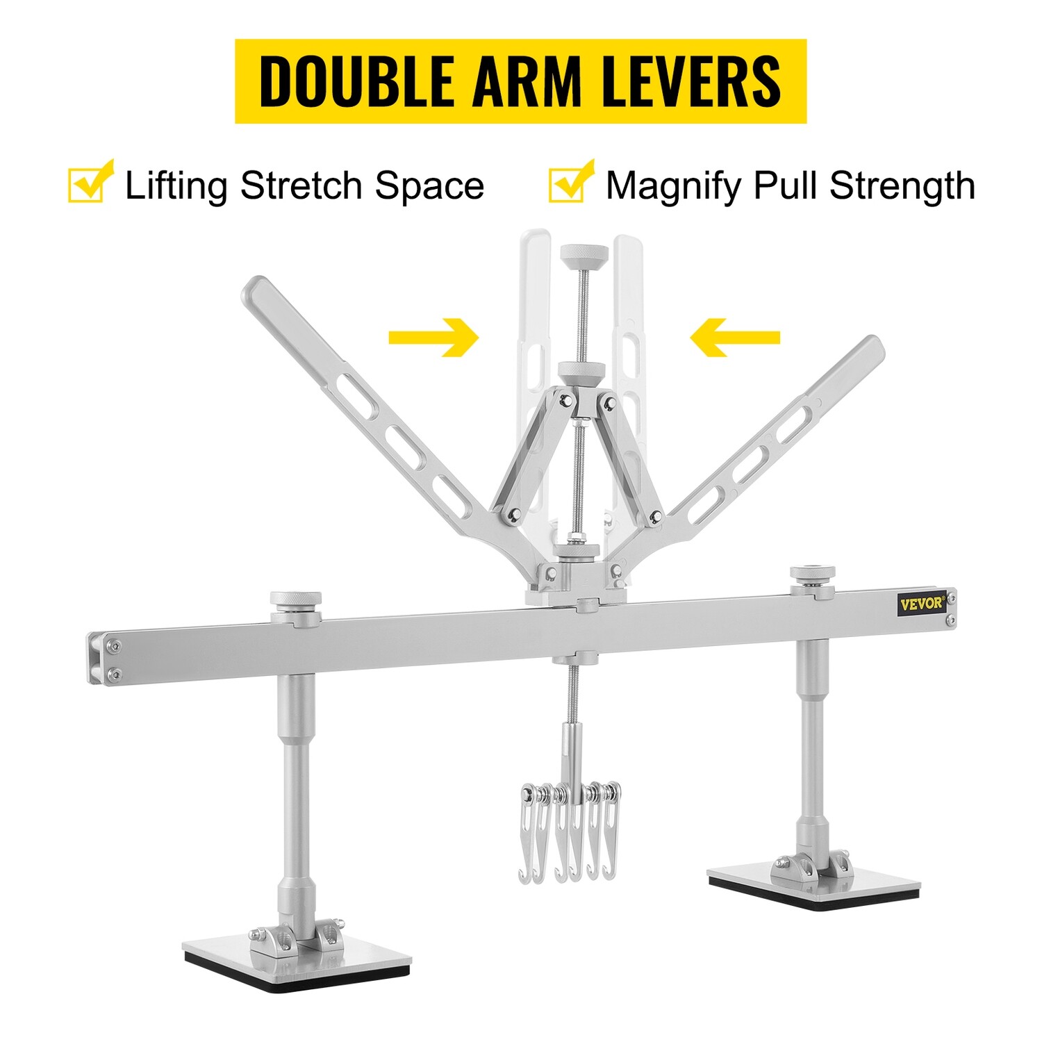 Steel Double-Arm Dent Puller Lever Bar Kit