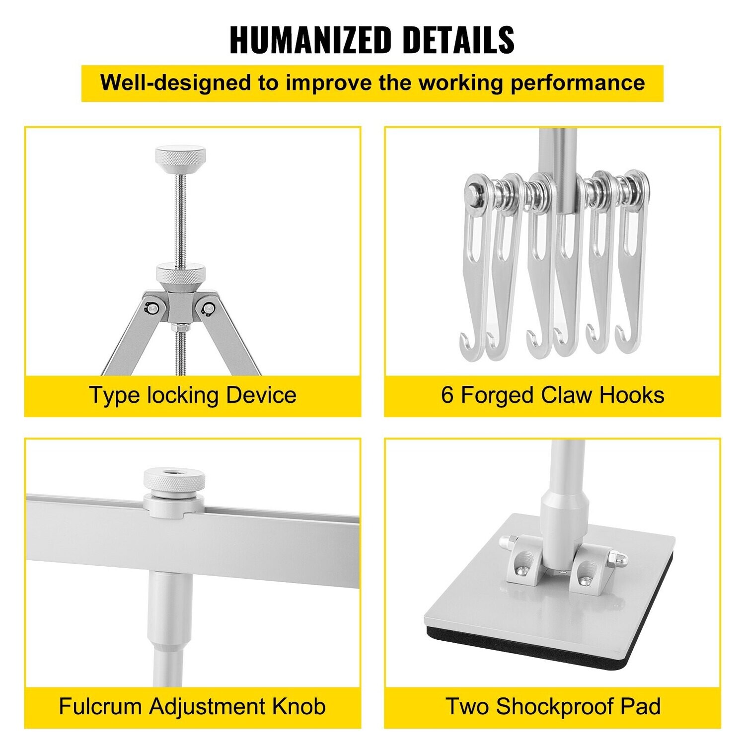 Steel Double-Arm Dent Puller Lever Bar Kit