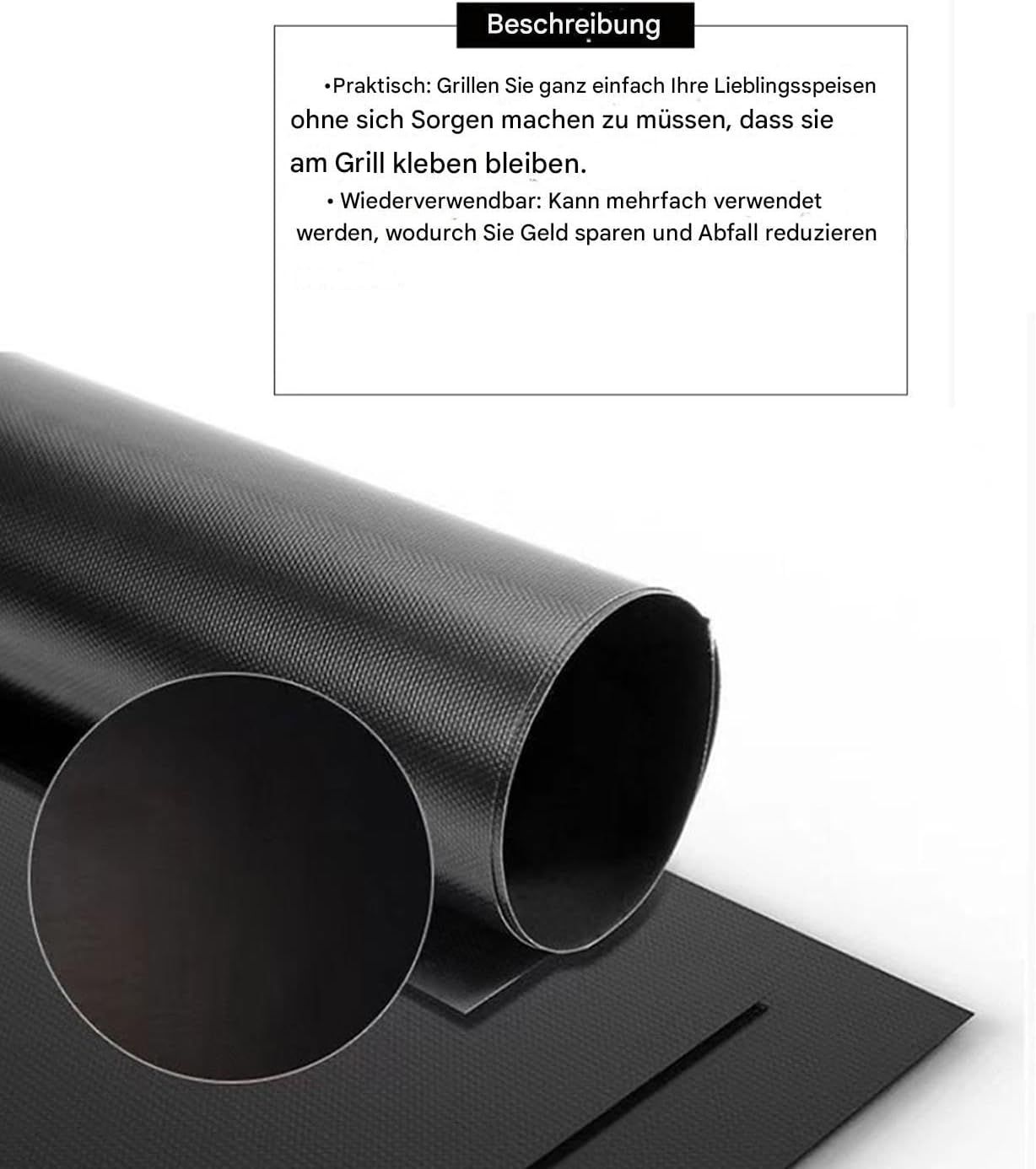 Set of 5-Piece Reusable Non-Stick BBQ Grill Mat Set – Heat Resistant &amp; Dishwasher Safe