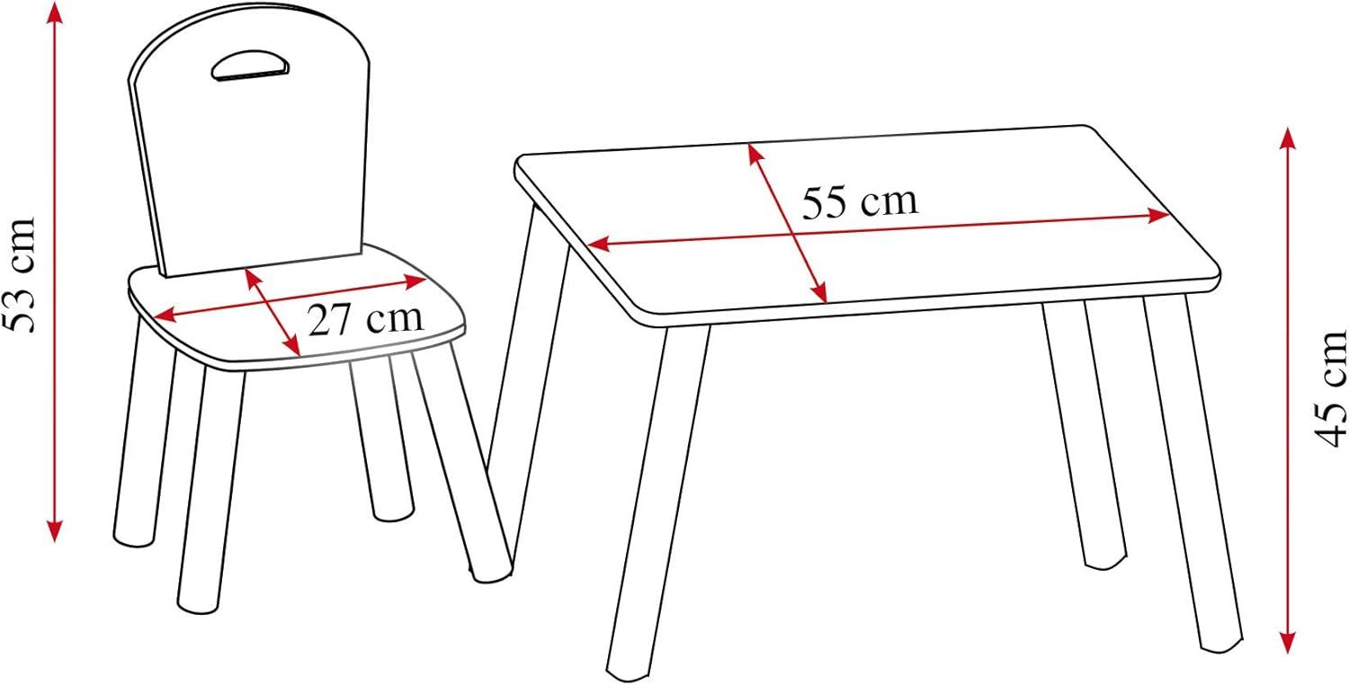 Wooden Flowers Table and Chair Set Kids