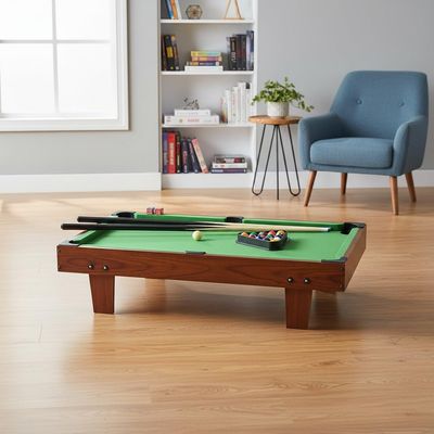 Children's Wooden Portable Pool Table for Kids, Folding Pool Table, Compact Design for Indoor/Outdoor Fun
