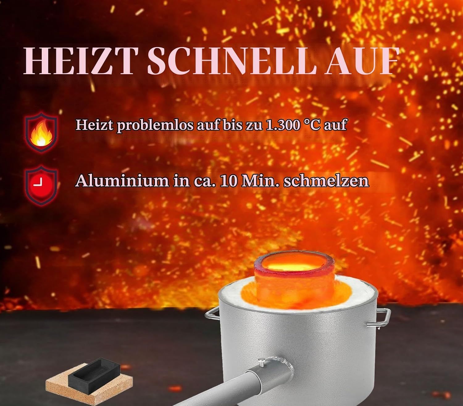 Propane 12KG Metal Melting Furnace Kit – Up to 1300°C