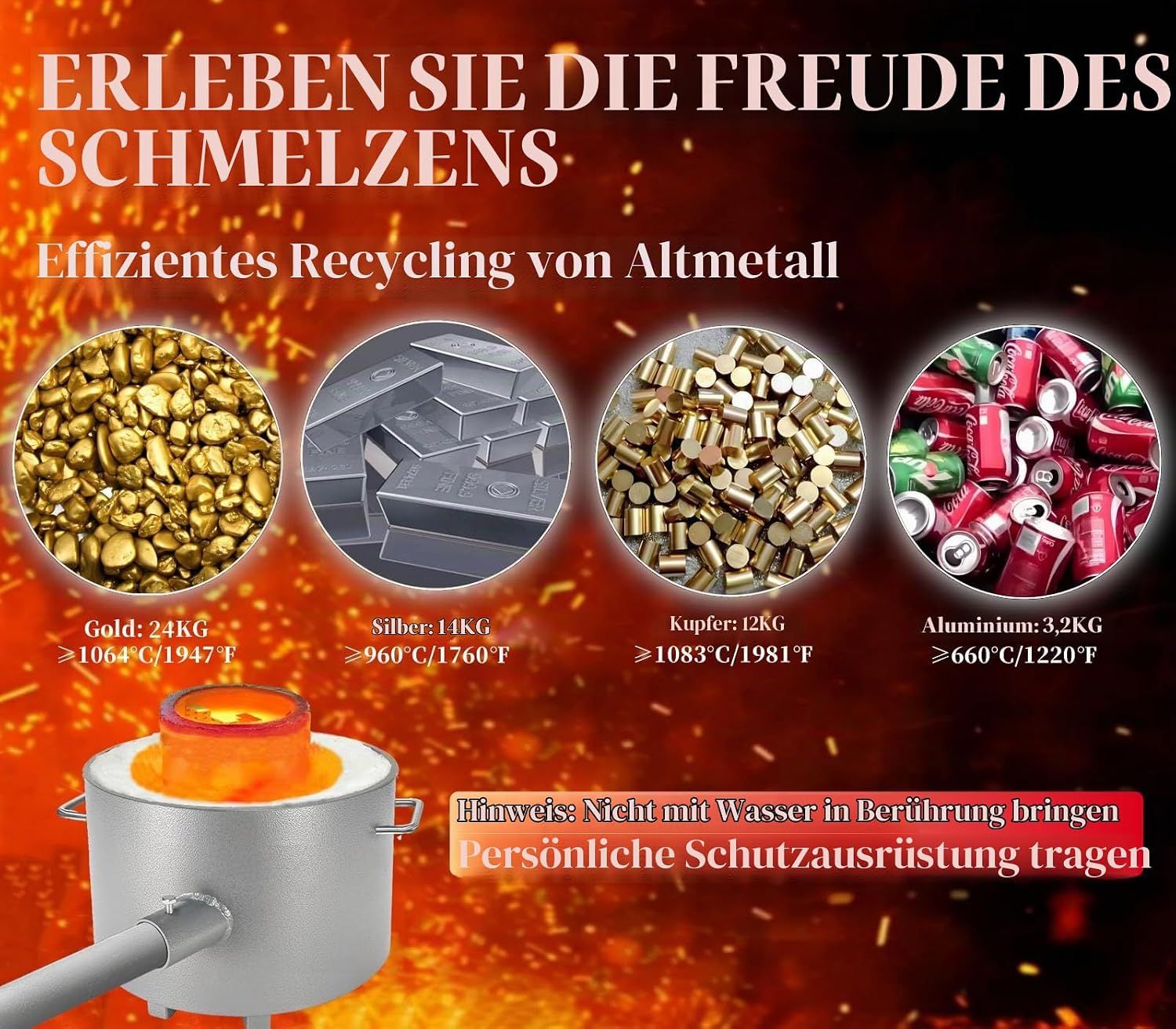 Propane 12KG Metal Melting Furnace Kit – Up to 1300°C