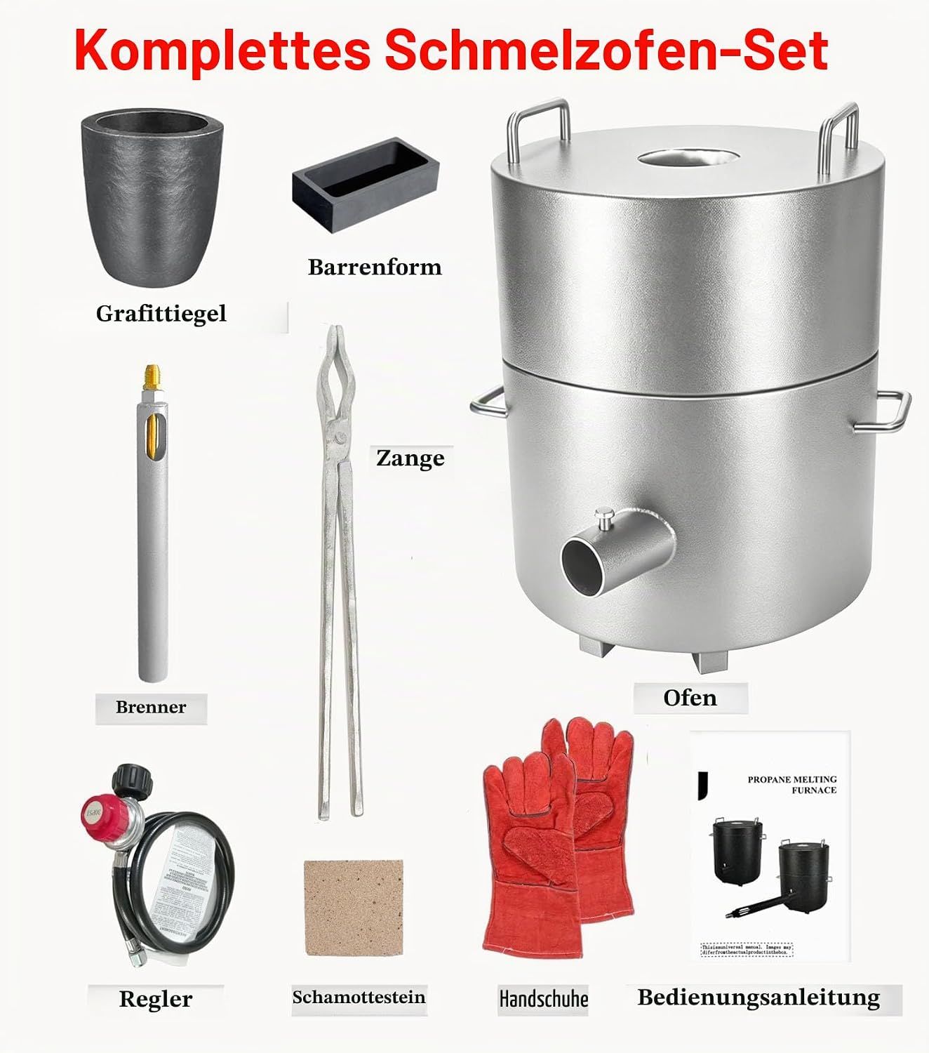 Propane 12KG Metal Melting Furnace Kit – Up to 1300°C