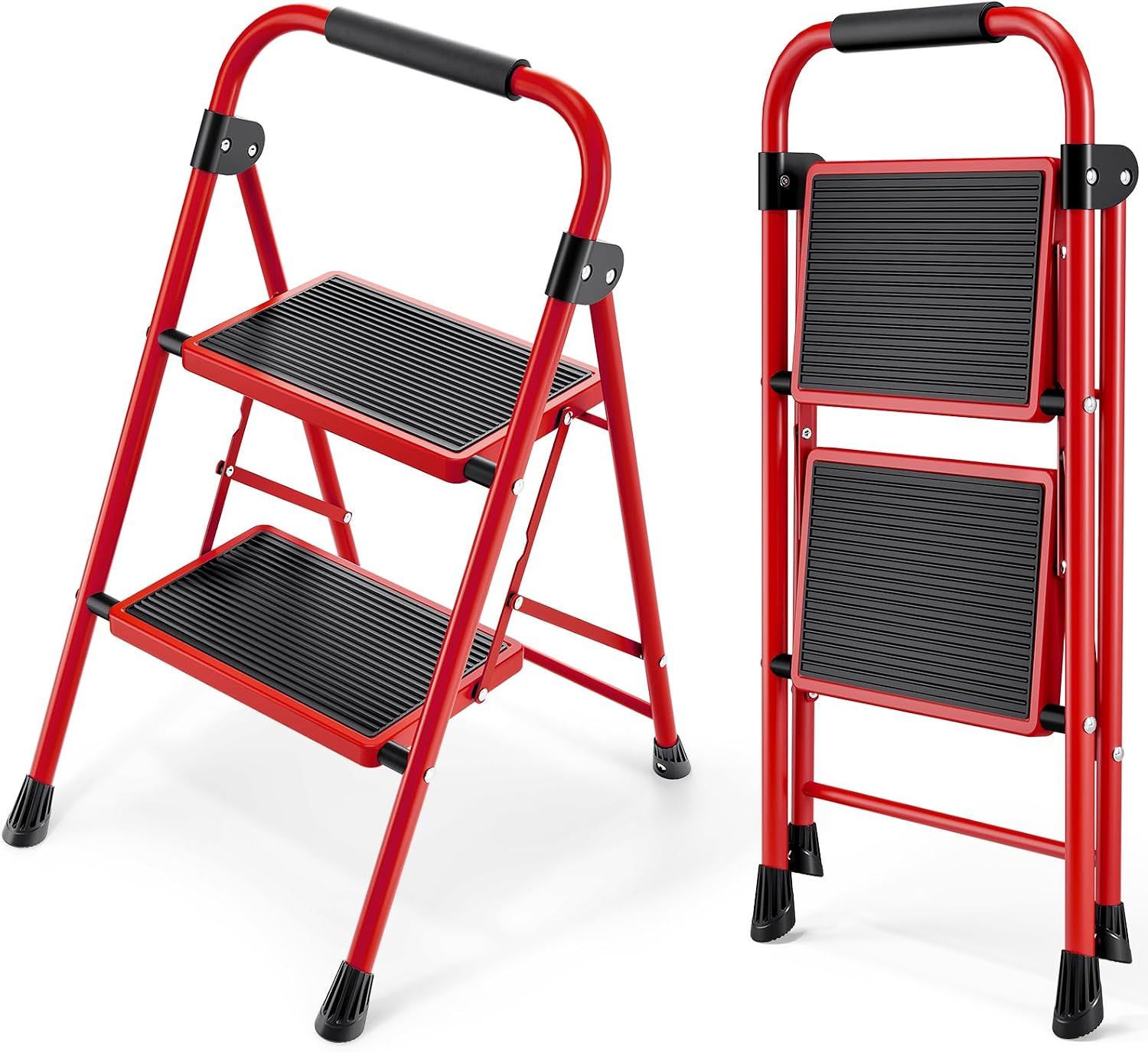 Safety 2-Step Heavy-Duty Folding Step Ladder – 150 kg Capacity