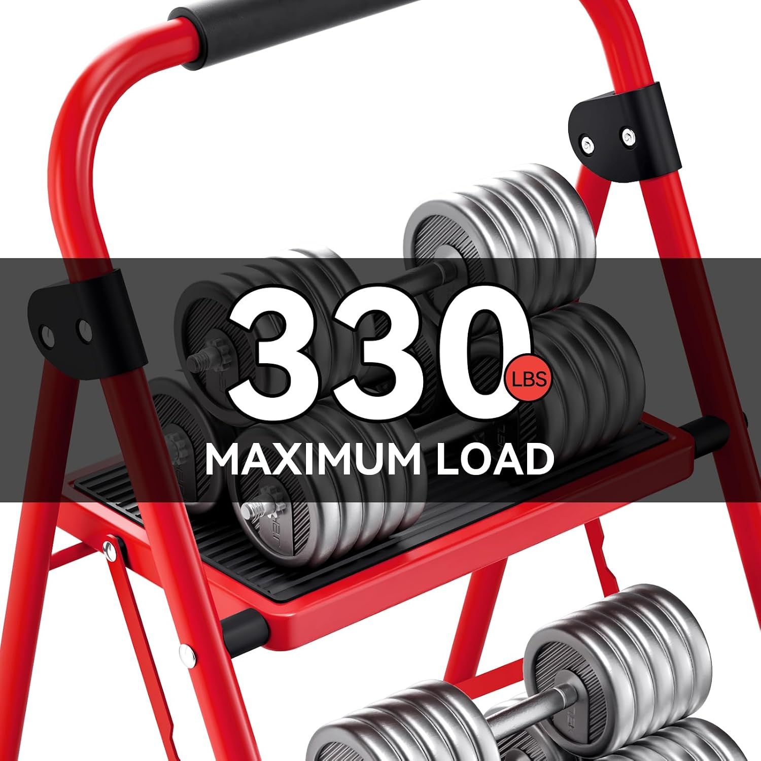 Safety 2-Step Heavy-Duty Folding Step Ladder – 150 kg Capacity
