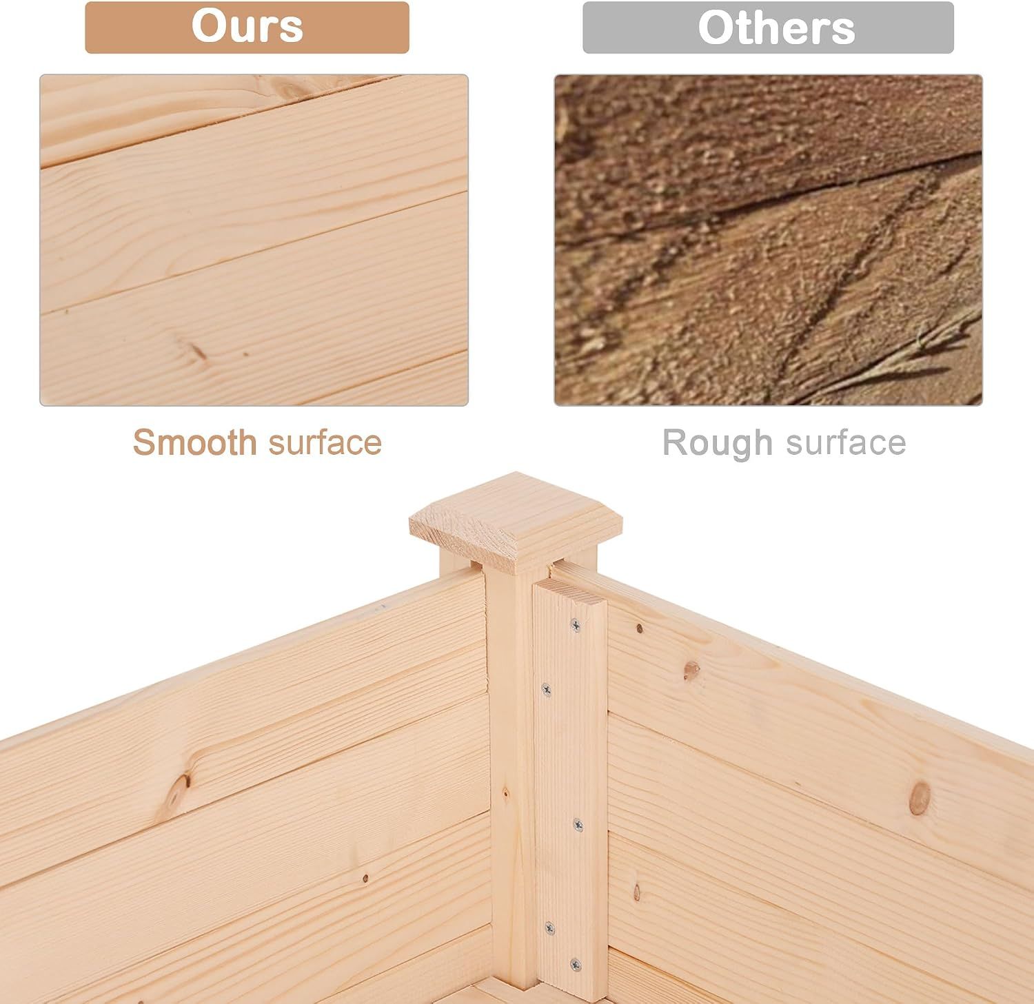 Wooden Raised Garden Planter Box 122.5cm