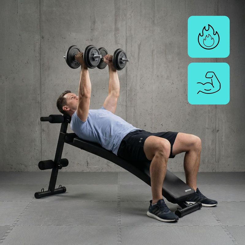 Steel Duo Foldable Adjustable Sit-Up Bench – 150 kg Capacity | Home Gym
