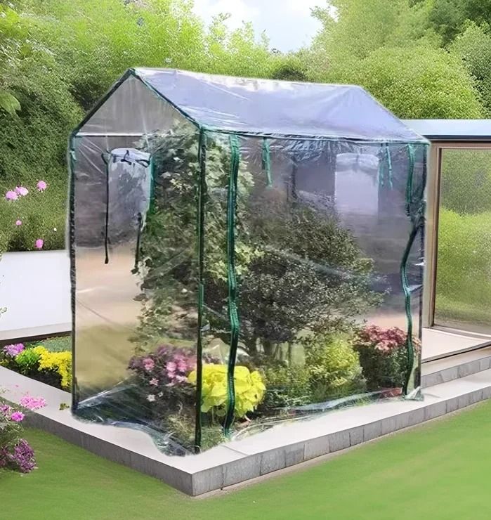 Portable PVC Greenhouse Cover with Aluminium Foil Lining – Protective Plant Cover