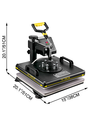 15" x 15" (38 x 38 cm) Digital Clamshell Heat Transfer Press, T-Shirt Sublimation Machine
