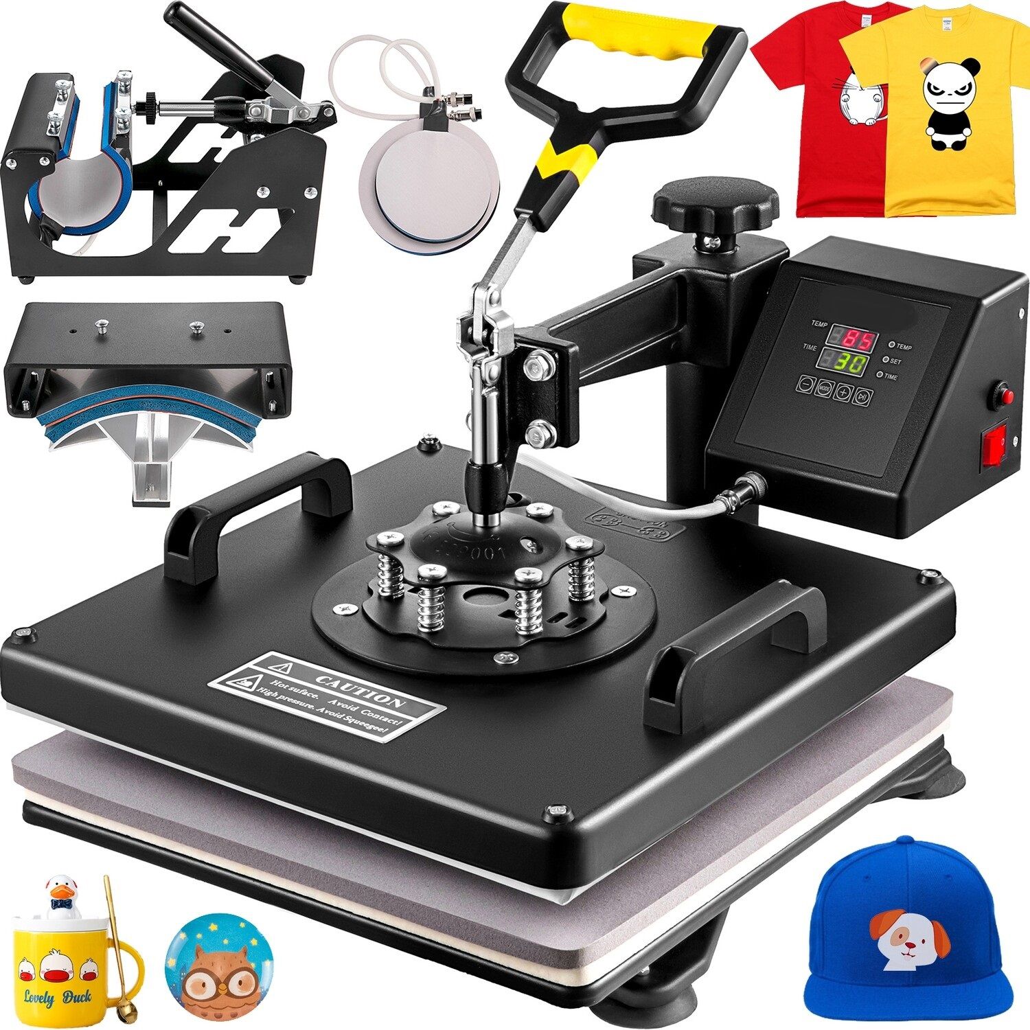 15" x 15" (38 x 38 cm) Digital Clamshell Heat Transfer Press, T-Shirt Sublimation Machine