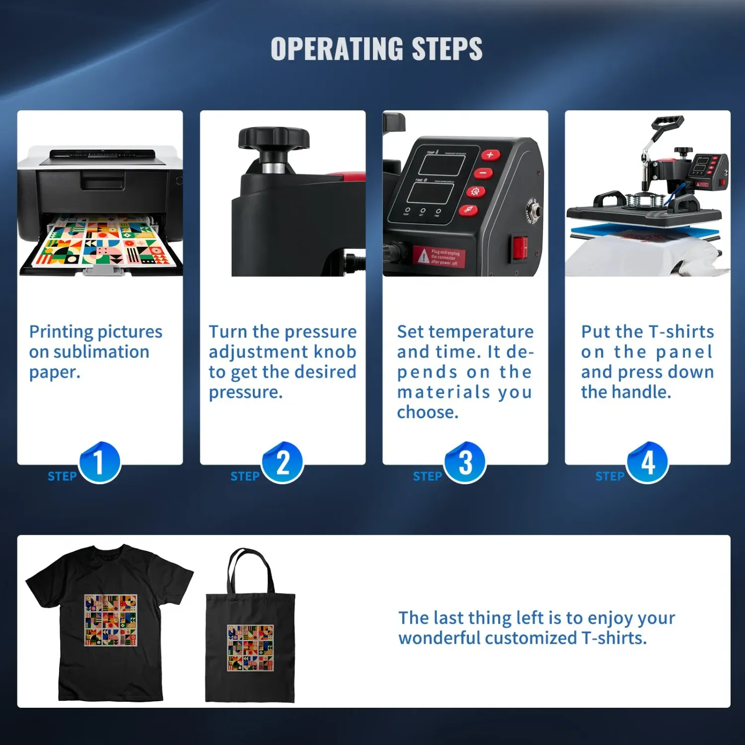 5-in-1 Heat Press Machine – 12 × 15 Inch Digital Sublimation Transfer Press