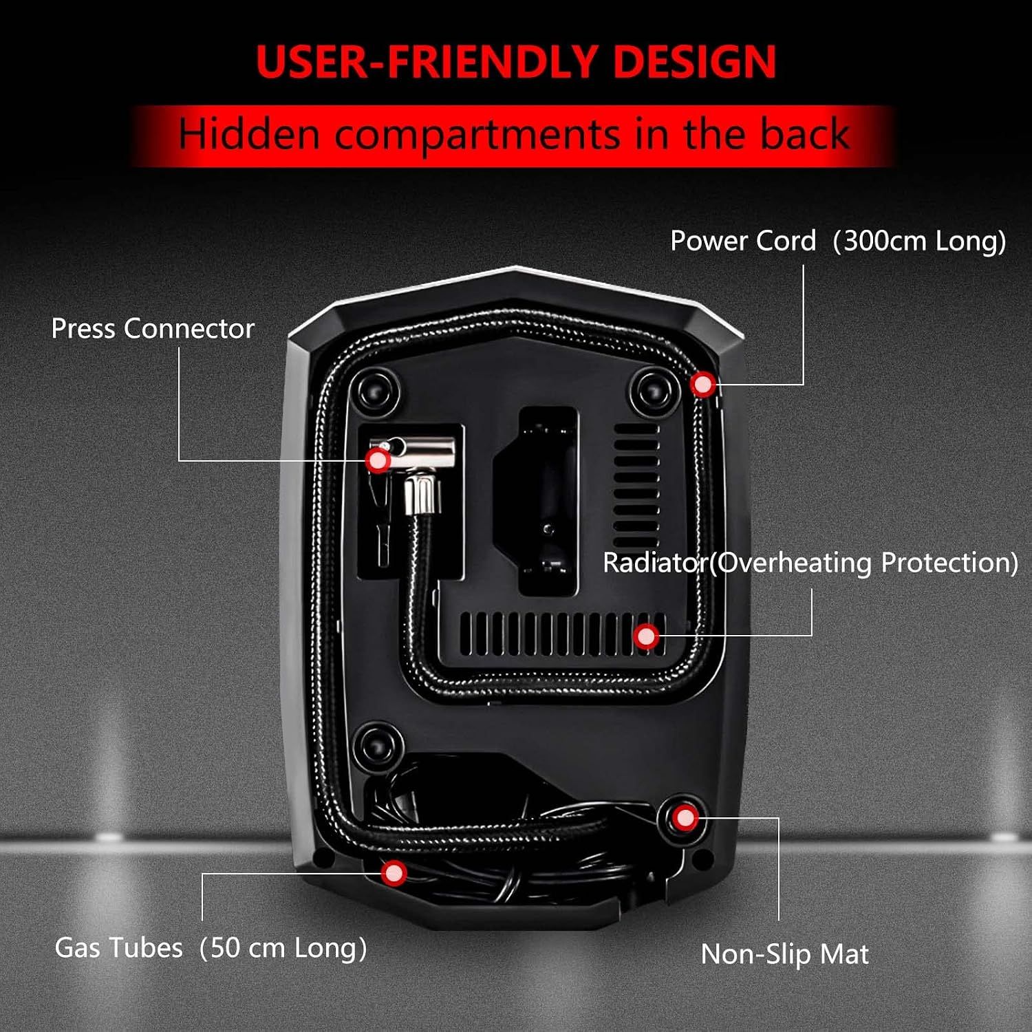 Portable Digital Tyre Inflator – 12V Car Air Compressor with Auto Shut-Off &amp; LED Light