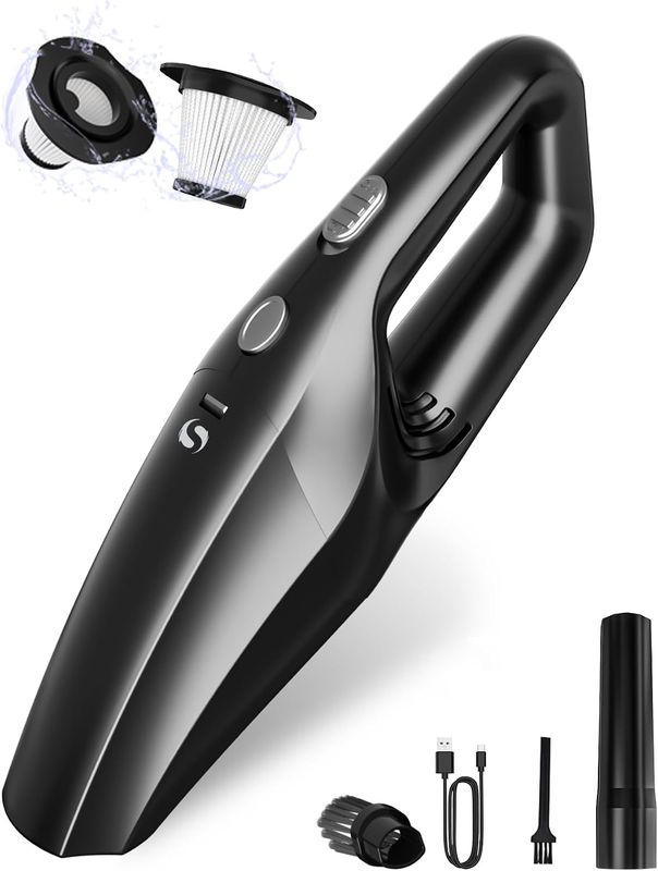 Rechargeable Cordless Handheld Vacuum Cleaner – HEPA Filter &amp; Type-C Charging