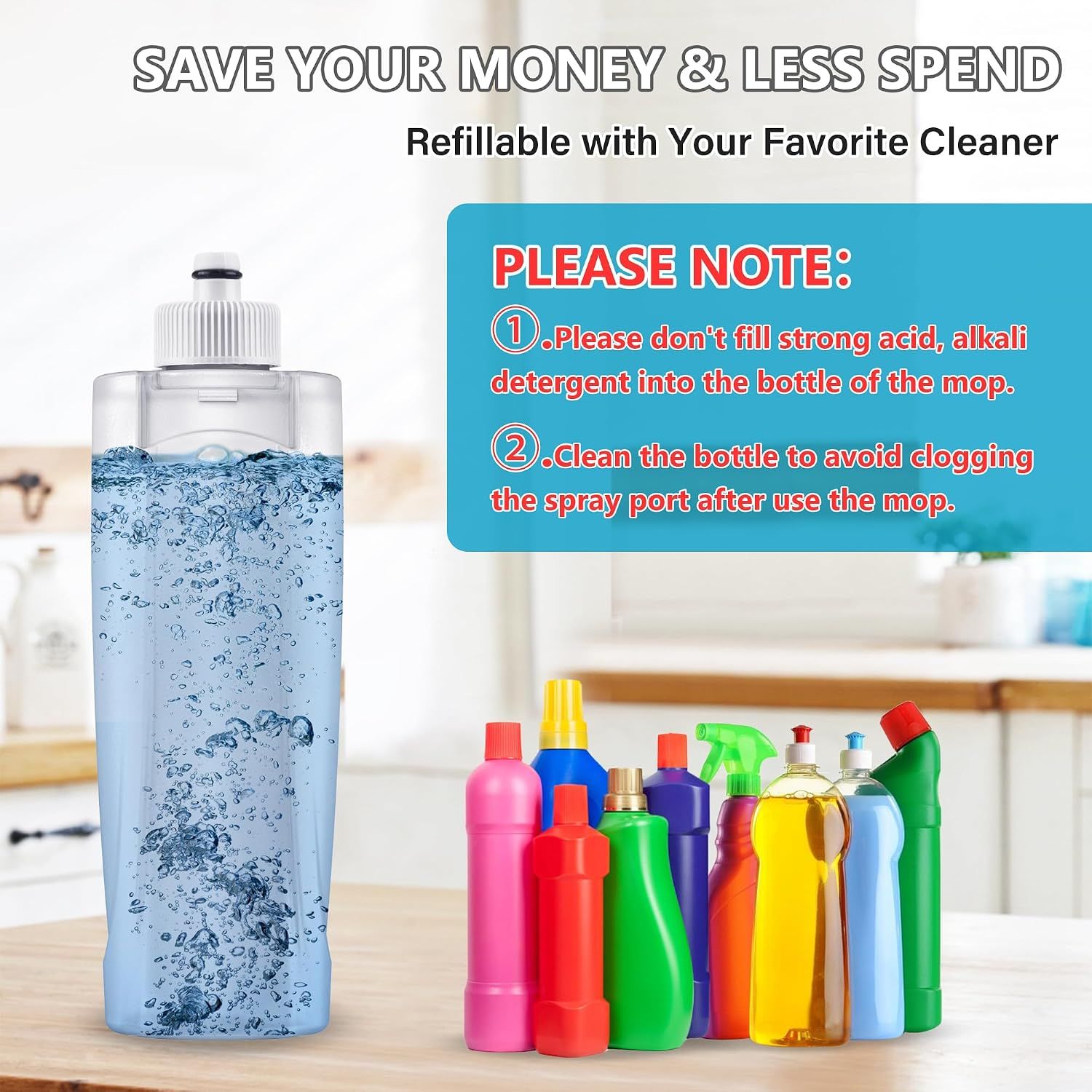 Spray Mops for Cleaning Floors, MEXERRIS Floor Mop with Spray