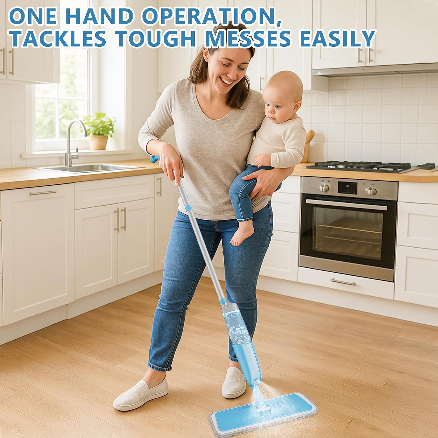 Spray Mops for Cleaning Floors, MEXERRIS Floor Mop with Spray