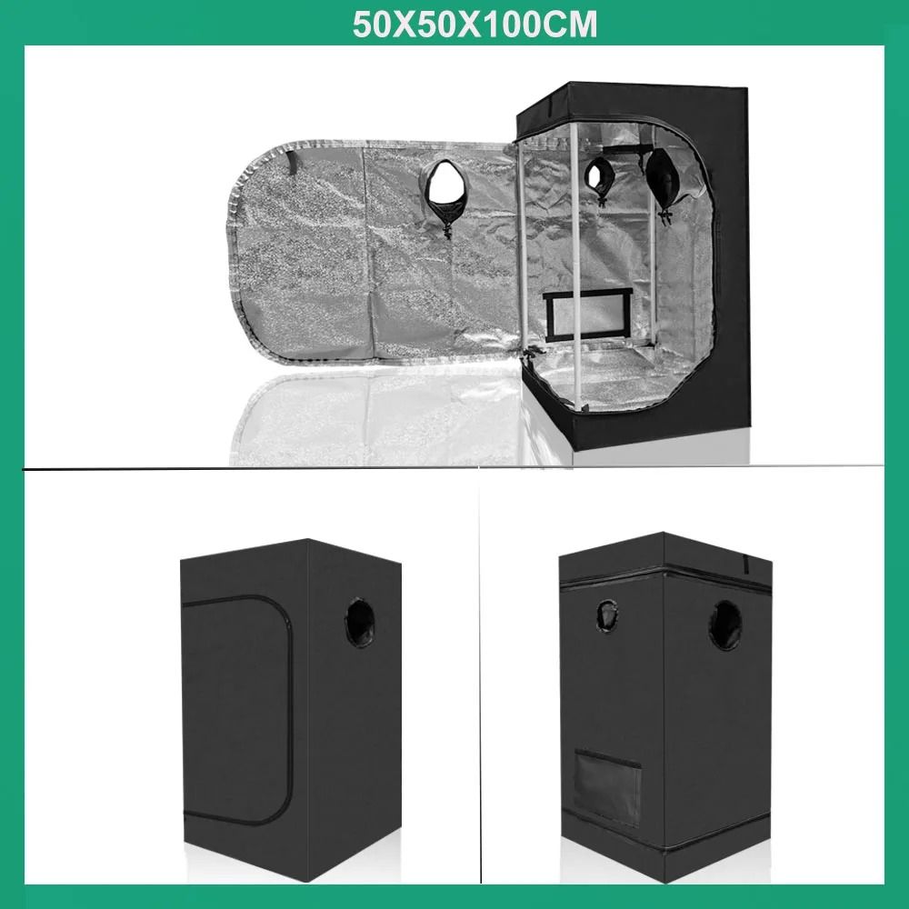50x50x100cm Indoor Grow Tent Kit Reflective Mylar Plant Box