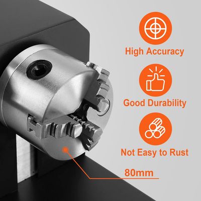 Router Rotary AxisEngraving Attachment – 3-Jaw Chuck Laser Engraving Rotary Tool