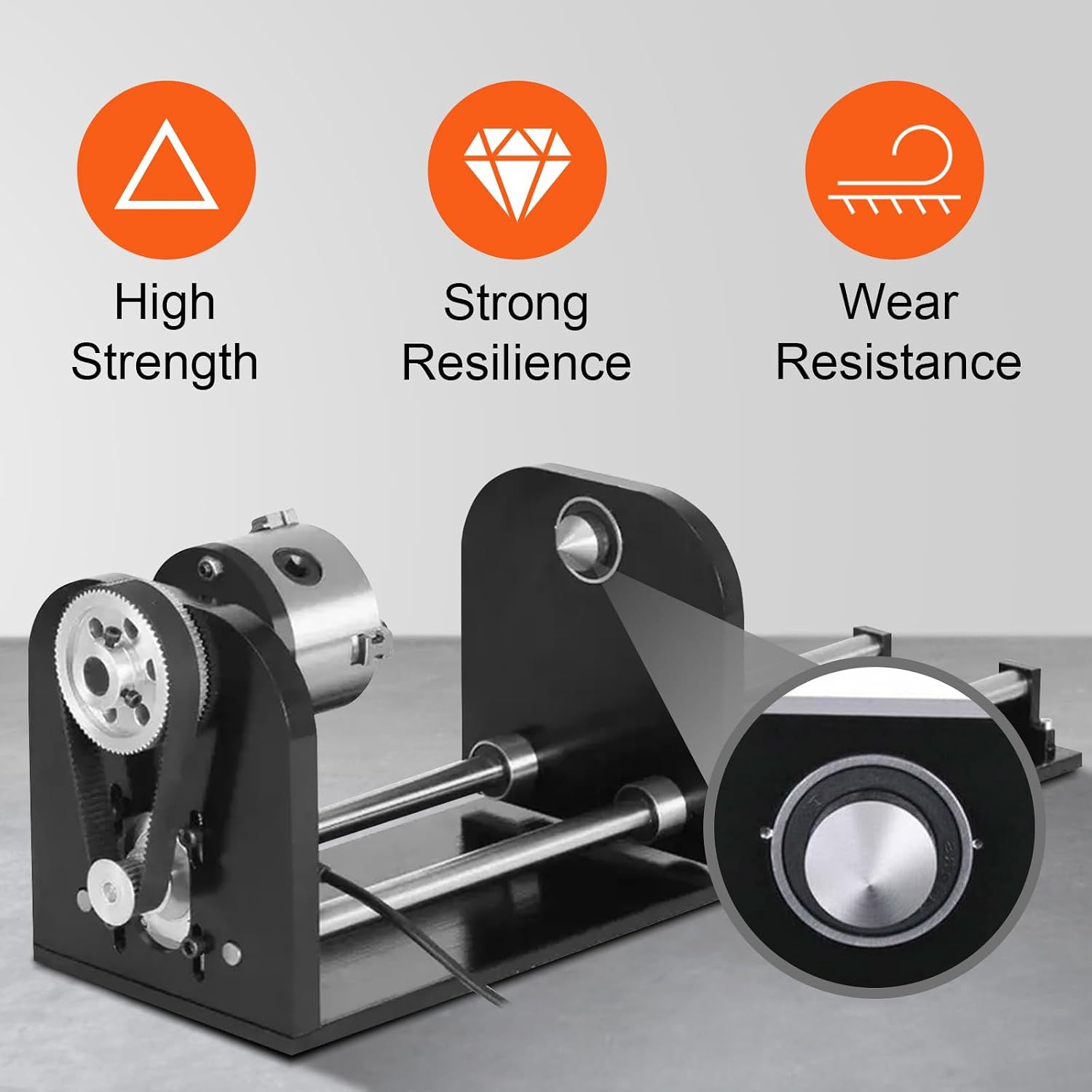 Router Rotary AxisEngraving Attachment – 3-Jaw Chuck Laser Engraving Rotary Tool