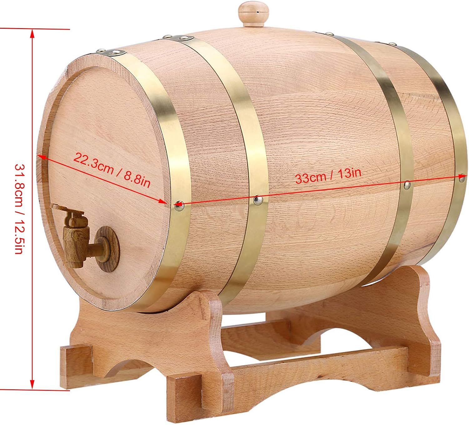 Solid Wood Whiskey Barrel
