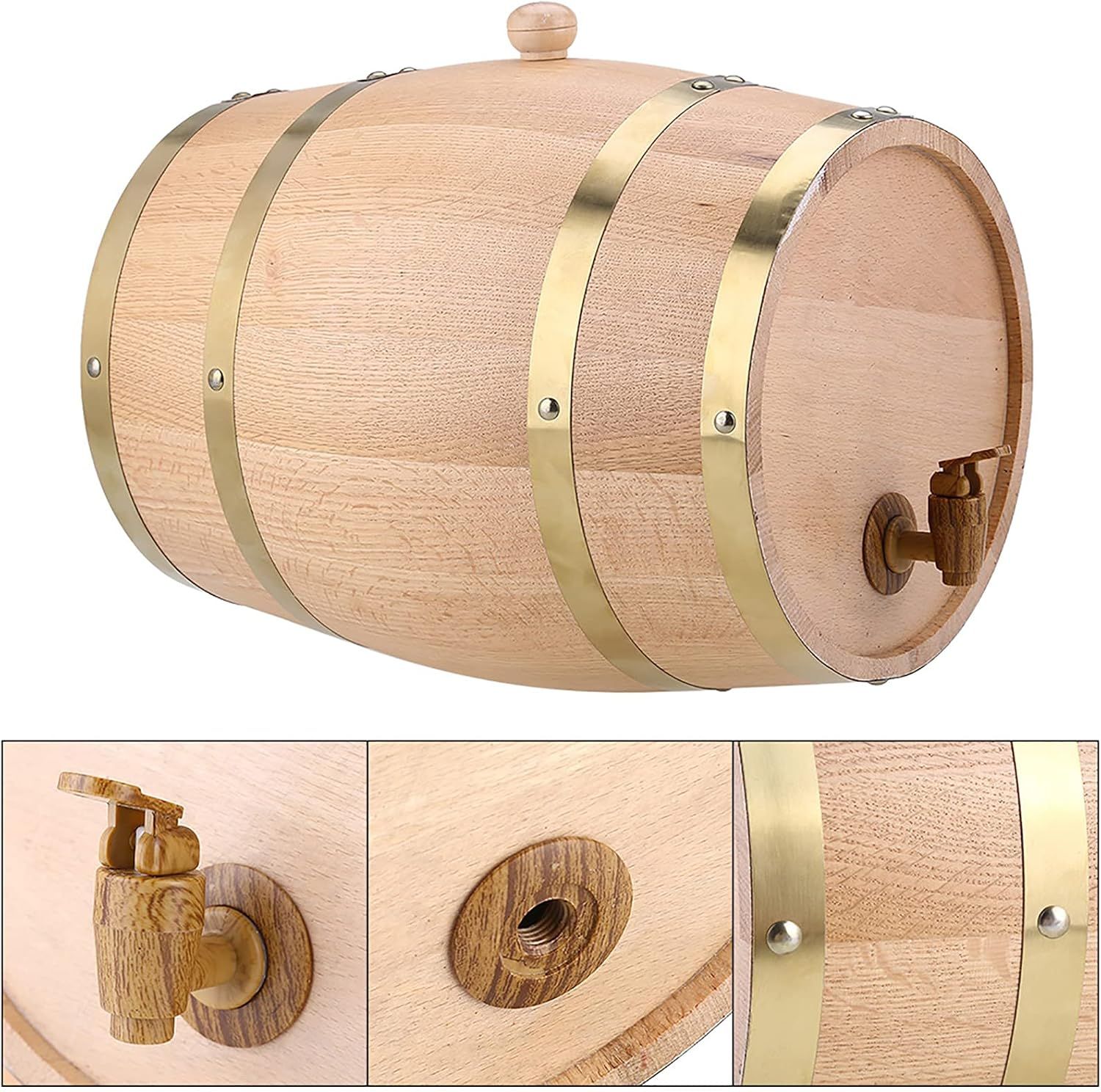 Solid Wood Whiskey Barrel